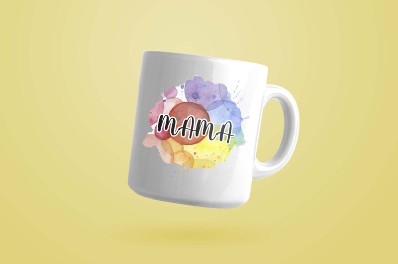 Mama Floral Watercolor Tshirt Design