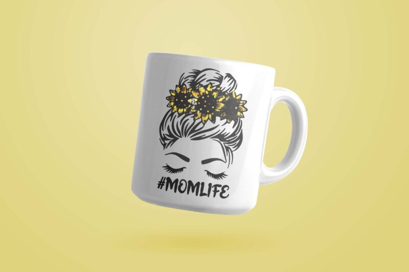 Sunflower Headband Momlife Tshirt Design