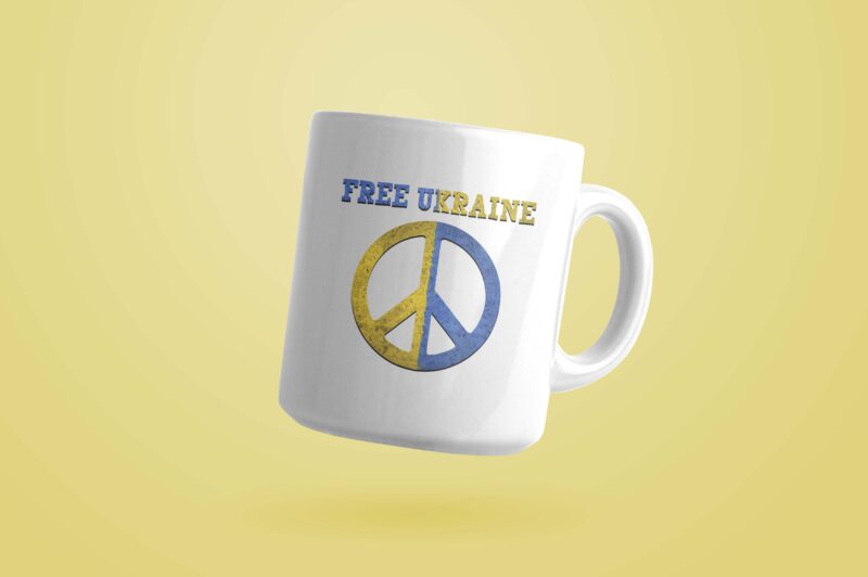 Free Ukraine Peace Symboy Tshirt Design