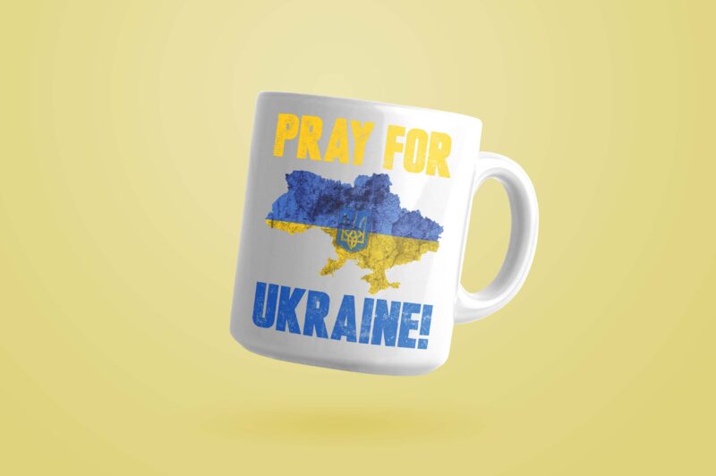 Pray For Ukraine Land Tshirt Design