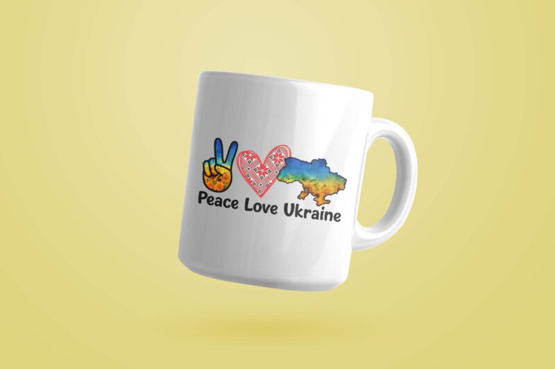 Peace Love Ukraine Tshirt Design