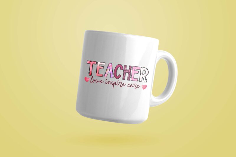 Teacher Love Inspire Care Tshirt Design