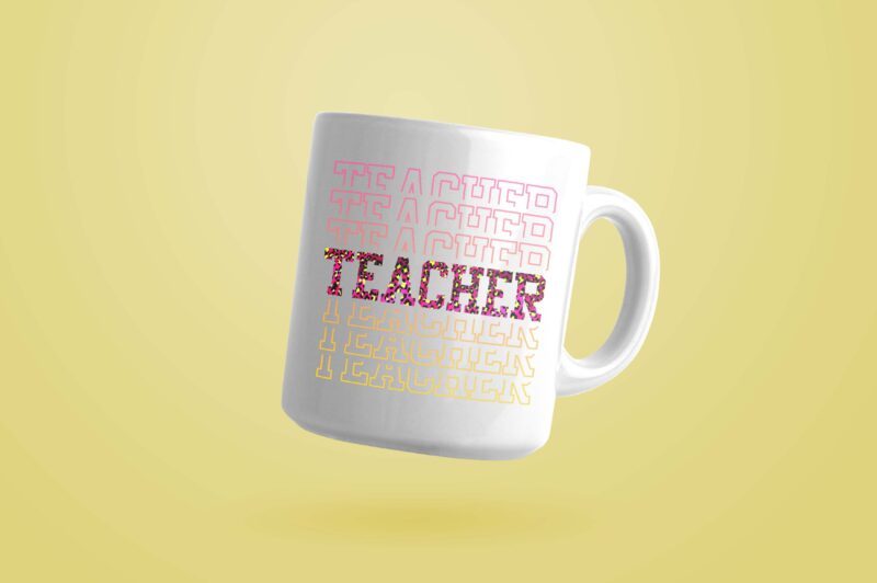 Teacher Word Art Tshirt Design