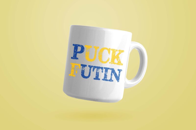 Blue Yellow Puck Futin Tshirt Design