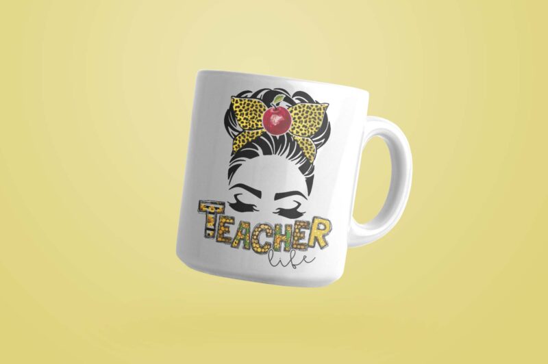 Teacher Life Apple Headband Tshirt Design