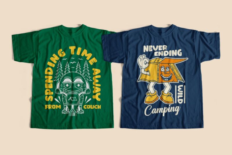 wild camping t-shirt designs