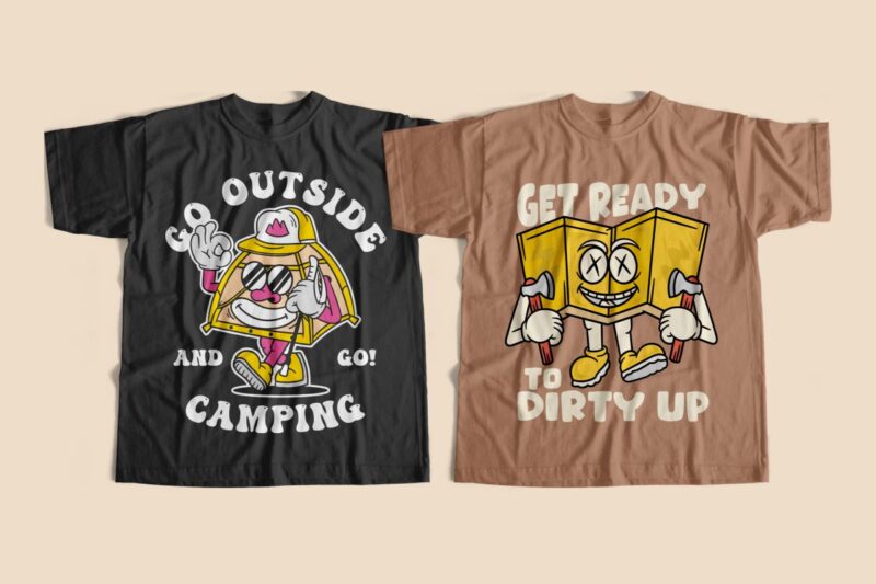 wild camping t-shirt designs