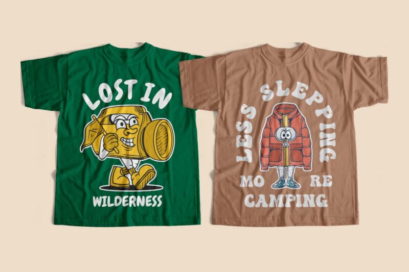 wild camping t-shirt designs