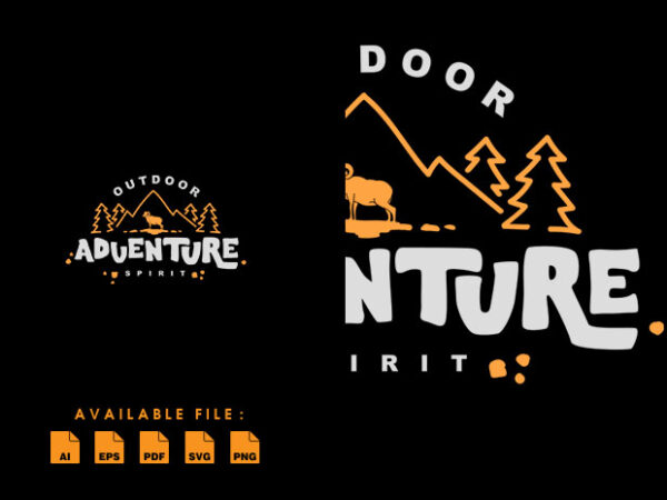 Outdoor adventure tshirt design