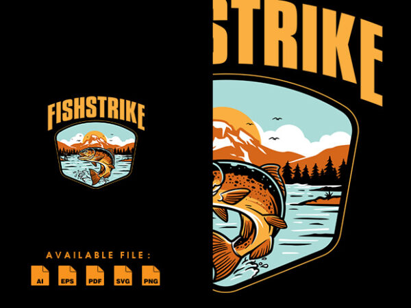 Fishstrike tshirt design