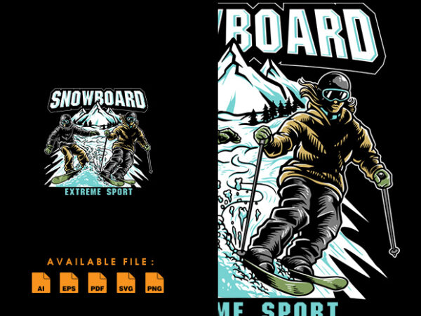 Snowboard fest tshirt design