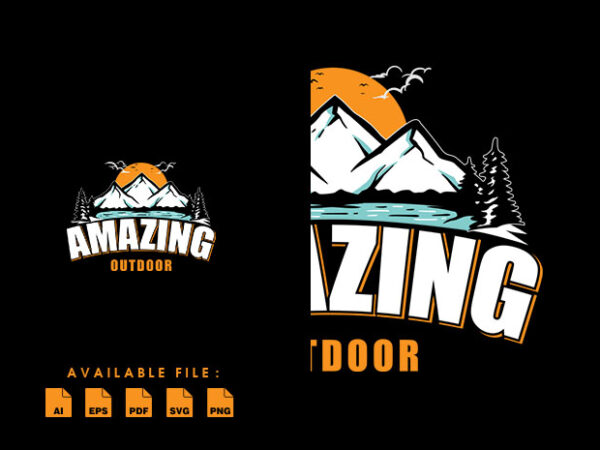 Amazing outdoor tshirt design