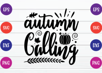 autumn calling t-shirt design