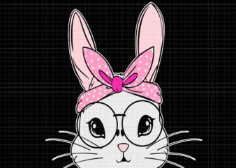 Easter Bunny Rabbit Messy Bun Svg, Easter Bunny Svg, Easter Day Svg, Rabbit Messy Bun Svg