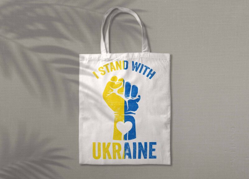I Stand With Ukraine Heart Tshirt Design