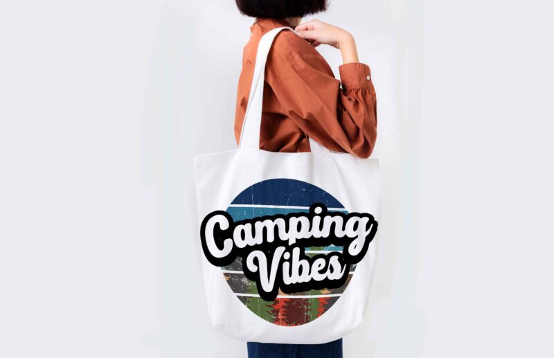 Camping Vibes Vintage Tshirt Design