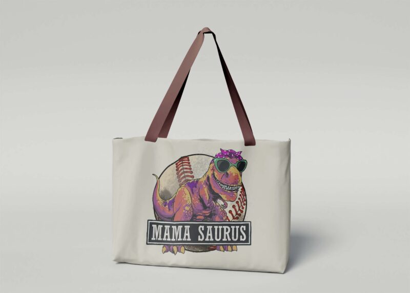 Softball Mama Saurus Tshirt Design