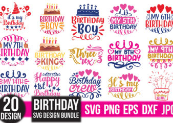 birthday svg design bundle