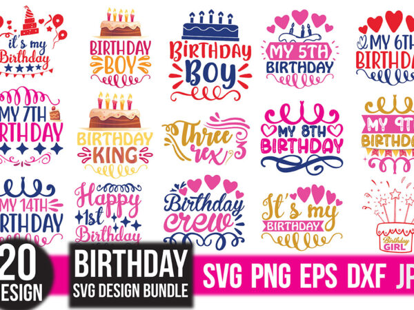 Birthday svg design bundle