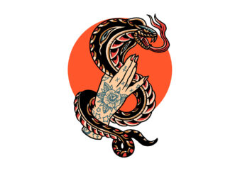 black cobra tattoo style