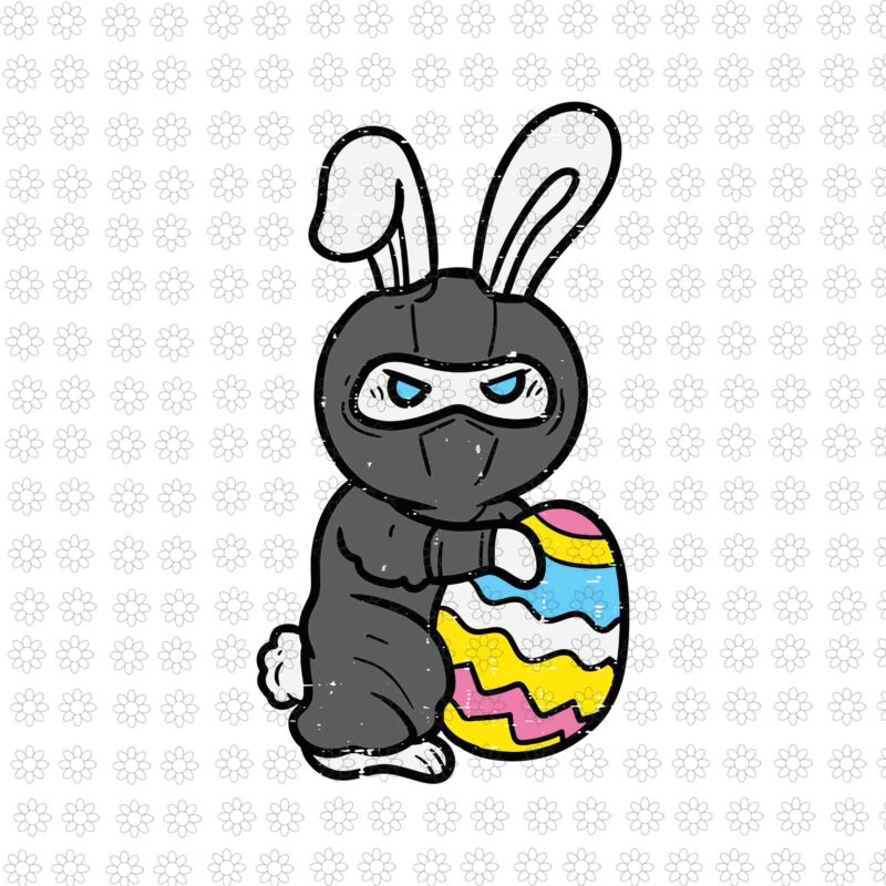 Ninja Bunny Rabbit Egg Svg, Easter Day Svg, Ninja Bunny Svg, Bunny Svg, Rabbit Egg Svg