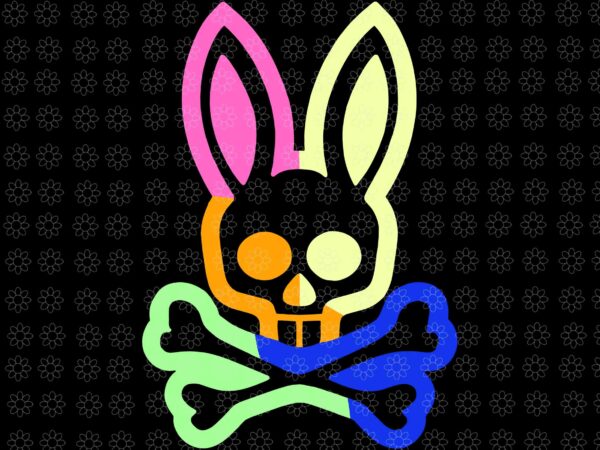 Neon rabbit for easter day svg, psycho-bunnies, easter 2022 svg, neon rabbit svg, bunny svg, easter day svg T shirt vector artwork
