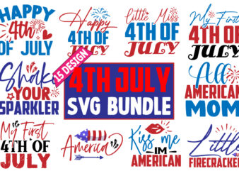 4th July SVG T shirt Design Bundle