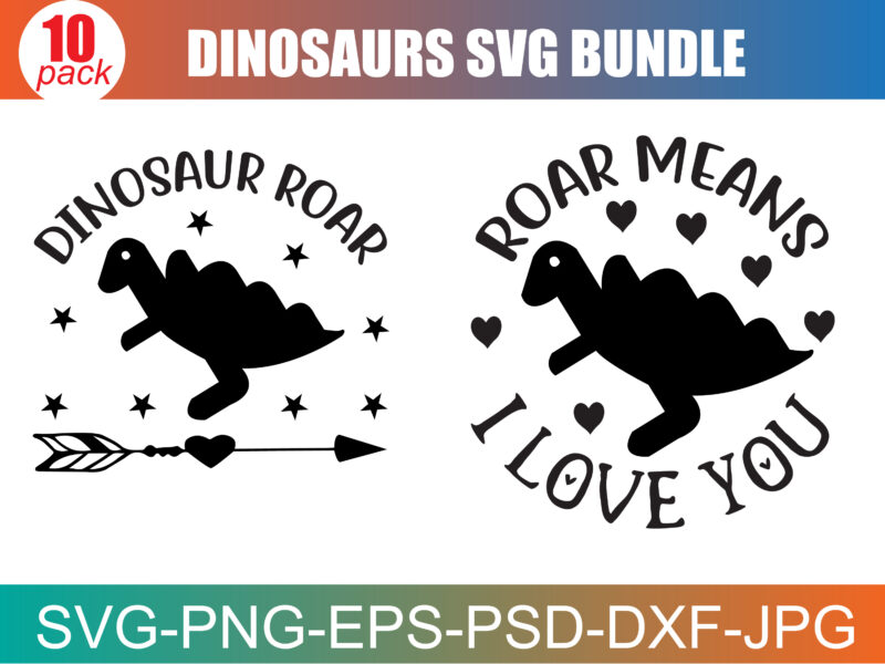 Dinosaur SVG | Dinosaur SVG File | Dinosaur SVG Bundle | Dinosaur Svg Files for Cricut | Dinosaur Clipart | Dino Svg | Vector | Silhouette
