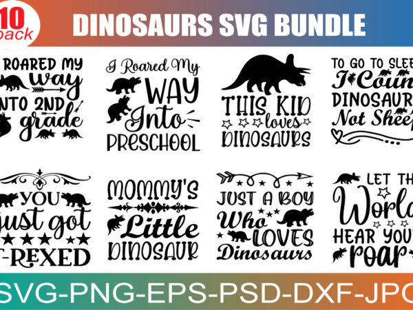 Dinosaur svg | dinosaur svg file | dinosaur svg bundle | dinosaur svg files for cricut | dinosaur clipart | dino svg | vector | silhouette