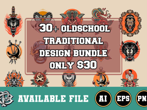 Oldschool traditional design bundle only $30