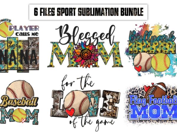 6 files sport sublimation bundle