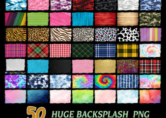 50 Huge Background Splash PNG sublimation design Bundle Clipart Frame, Digital Download, Leopard ,Animal Print Cheetah,