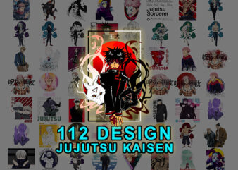 Jujutsu Kaisen T-Shirt PNG Designs Bundle, T Shirt Mug Bundles