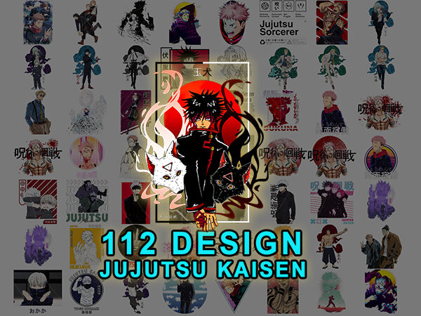 Jujutsu kaisen t-shirt png designs bundle, t shirt mug bundles