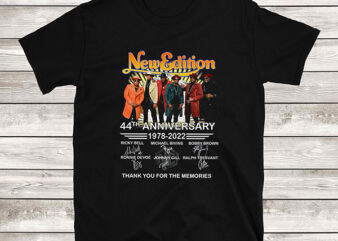 New Edition 44th Anniversary 1978-2022 Shirt, Thank You For The Memories Signatures Shirt T shirt vector artwork