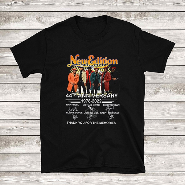 New Edition 44th Anniversary 1978-2022 Shirt, Thank You For The Memories Signatures Shirt