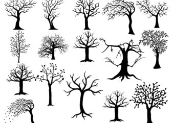 Tree svg bundle, woodland svg, png, forest svg bundle, camping svg, bare tree svg, tree branch svg t shirt designs for sale