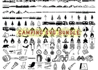 CAMPING SVG Bundle, CAMPING Clipart, Camping Svg cut files for Cricut, Camp Life Svg, Camper Svg