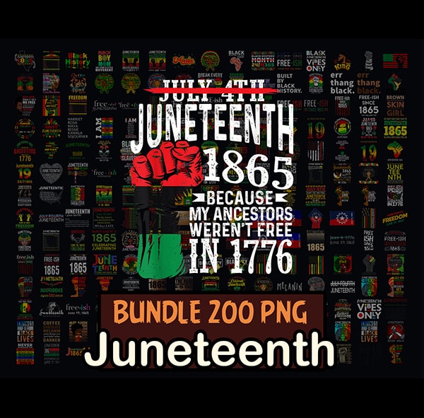 Juneteenth PNG Bundle, Juneteenth Black Americans Independence 1865 png, Black History png, Black Flag Pride png, Freedom Justice PNG