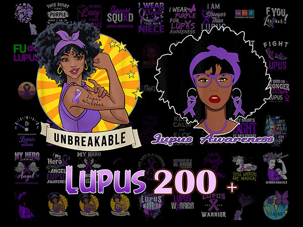Bundle 200+ lupus awareness png, lupus digital png, warrio lupus awareness png, in may we wear purple png t shirt template