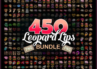 Combo 400 Leopard Lips PNG, Bundle PNG, Leopard Dripping Lips, Lips Clipart Sublimation, Dripping Lip Bite,