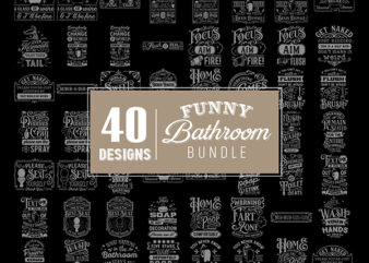 40 SVG designs Funny Bathroom Bundle, SVG , SVG Bundle