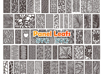 Panel Leafs collection, Vector files, for laser cut, cnc, digital files CDR, dxf, eps, svg, ai, plt. Leafs set. Black friday sale