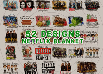 52 Designs Netflix Blanket, Hallmark Blanket, Christmas Blanket, Movie Blanket Digital Design Sublimation Design