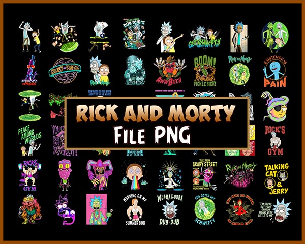 Bundle 50 Rick and Morty png Bundle , Rick and Morty, R n M, Design Digital, Cartoon Portraits