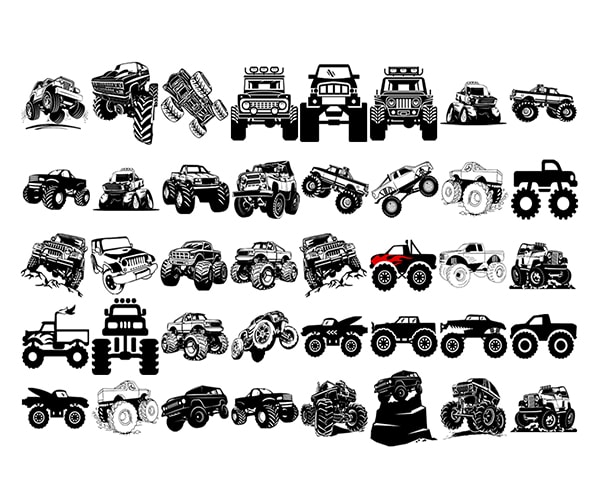 Monster Truck SVG, Truck Svg, Off Road Png, Vehicle Car Vinyl Cricut Cut File Vector, Vinyl File For Silhouette PNG SVG