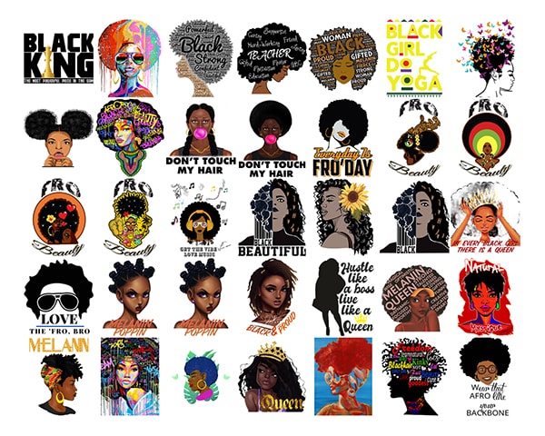 35 African American png, Afro Girl png, Melanin Poppin png, Donot Touch My Hair, Black Strong Girl png, Woman PNG