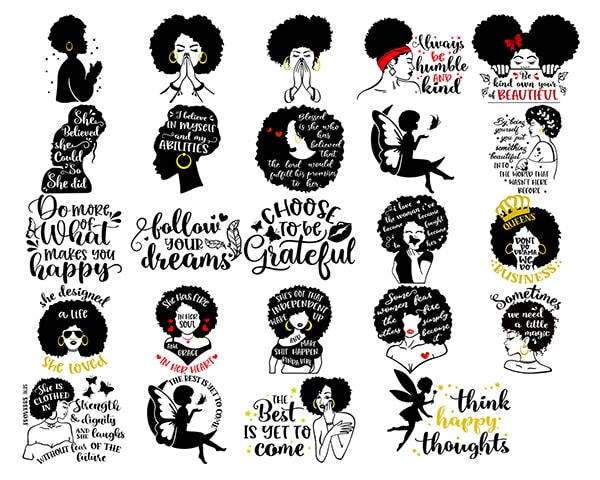 Black Woman Svg Bundle,Black Girl Svg,Queen Svg,Boss Lady Svg,Black Lives Matter Svg, Afro Woman Svg,Silhouette,Svg,Png,Dxf