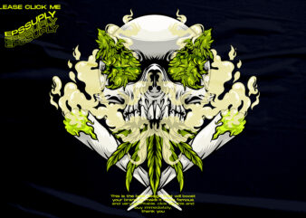 Cannabis Skull streetwear design