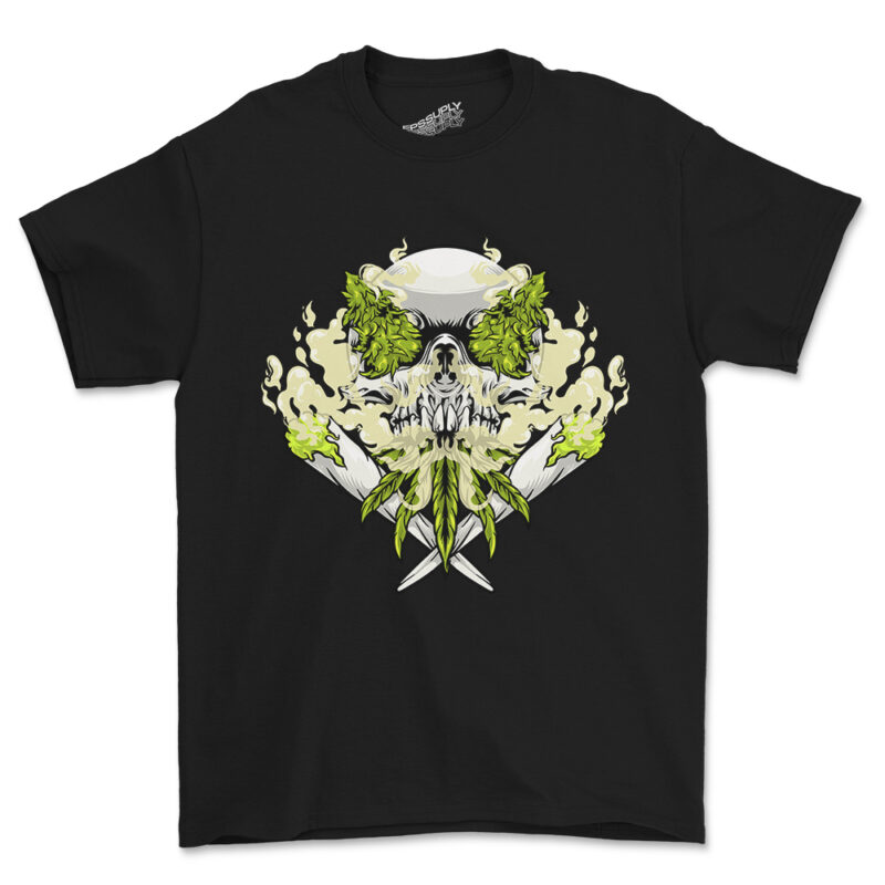 Cannabis Skull streetwear design